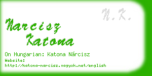 narcisz katona business card